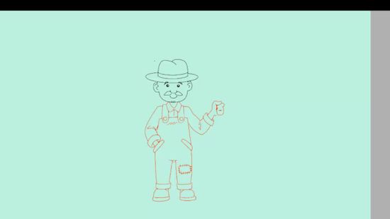 550x309 How To Draw A Farmer 4 Steps (With Pictures) - Farmer Sketch Images