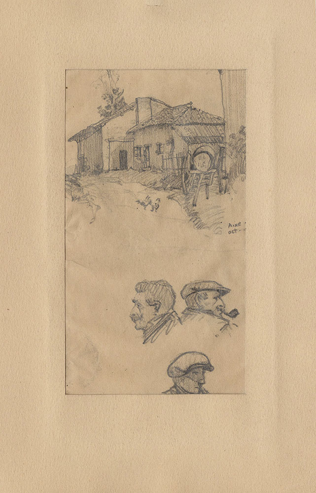 641x1000 Sketch Of Farmhouse And Faces - Farmhouse Sketch