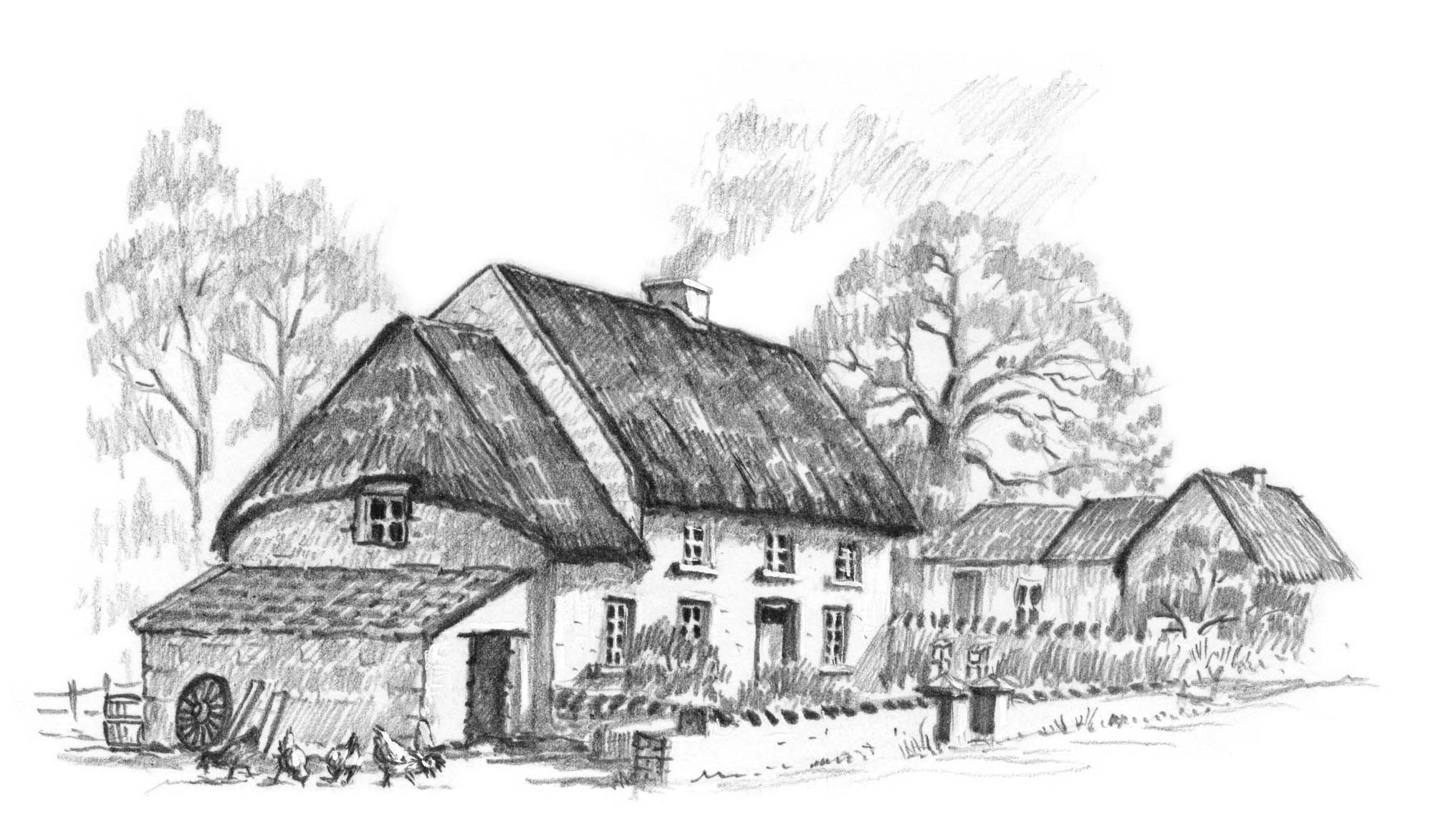 Farmhouse Sketch at Explore collection of