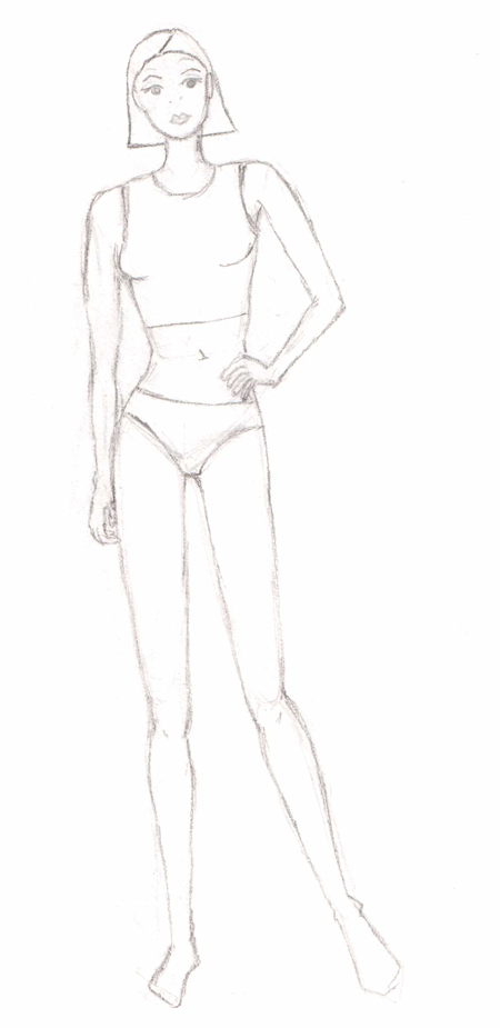 450x925 Fashion Illustration I Made This! - Fashion Body Sketch