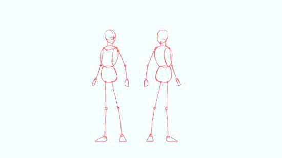 550x309 Body Sketch 2 Outline Fashion Kuapp - Fashion Body Sketch