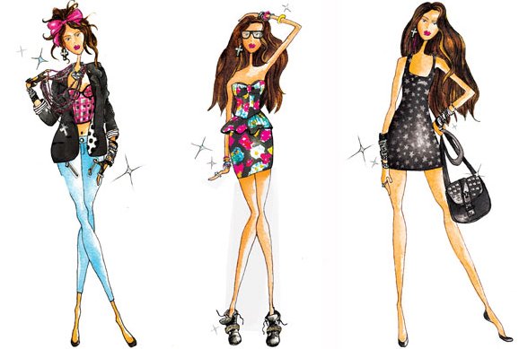 578x389 Madonna Material Girl Collection Sketches - Fashion Clothes Sketches