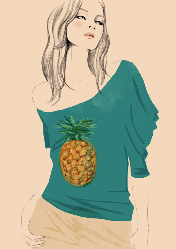 600x849 50 Amazing Fashion Sketches Art And Design - Fashion Clothes Sketches