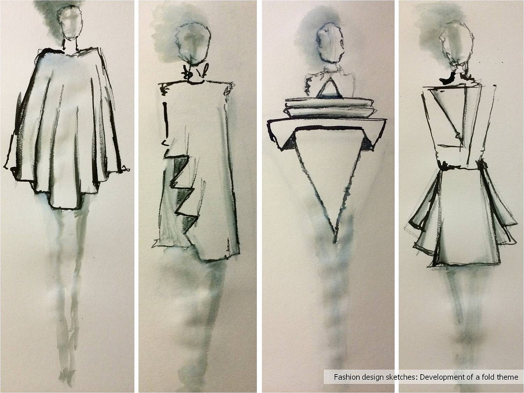 1024x768 Fashion Design Sketches Development Of A Fold Theme - Fashion Design Sketches
