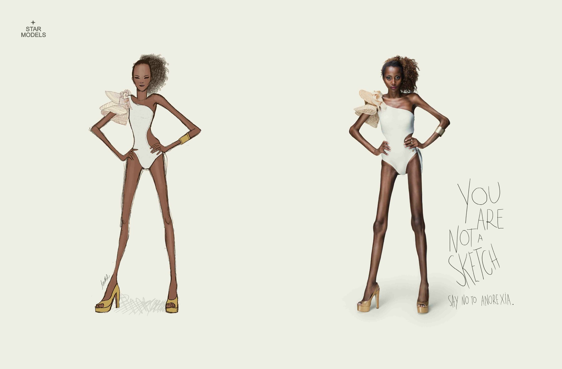 1800x1181 Star Models Print Advert By Revolution Sketch, 1 Ads Of The - Fashion Designing Sketches Of Models