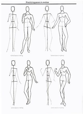 Clothes design sketch model templates