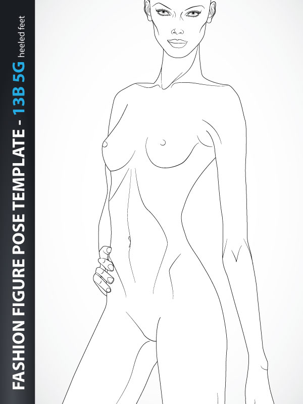 600x800 Fashion Figure Template - Fashion Figure Sketch