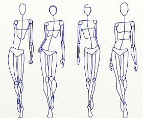 280x232 Fashion Sketch Club The Artists Stick Figure Fashion - Fashion Figure Sketch