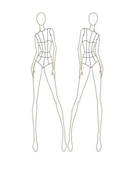 Fashion Manikin Sketch at PaintingValley.com | Explore collection of ...