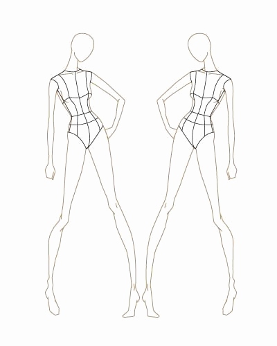 Fashion Manikin Sketch at PaintingValley.com | Explore collection of ...