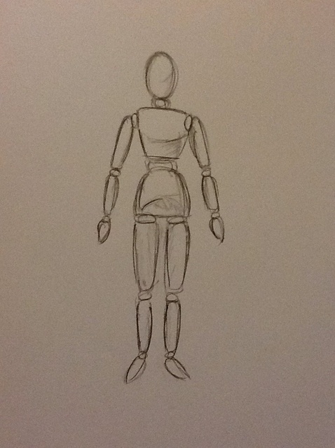 478x640 How To Draw A Mannequin - Fashion Manikin Sketch