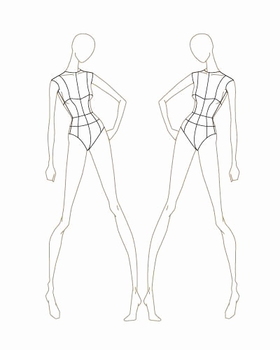 Fashion Mannequin Sketch at PaintingValley.com | Explore collection of ...