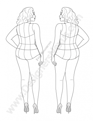 316x409 Free Fashion Croquis Fashion Figure Templates - Fashion Model Figure Sketch