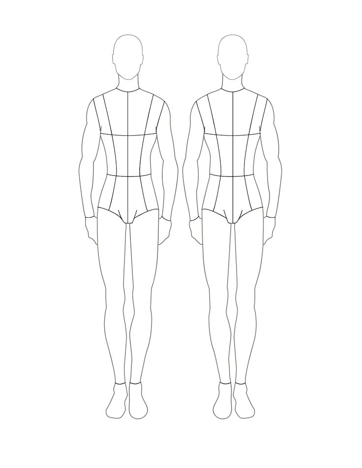 736x952 Mans Figure Sketch Different Poses Technical Drawing Vector - Fashion Model Figure Sketch