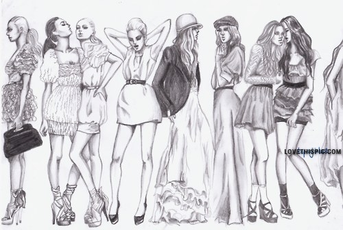 500x336 Fashion Model Sketch Pictures, Photos, And Images For Facebook - Fashion Model Sketch