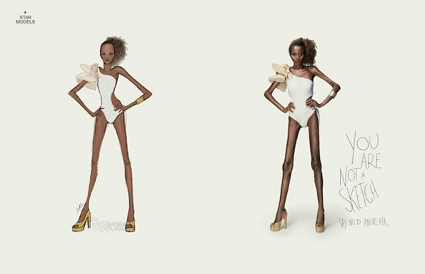 595x384 If Models Looked Like Fashion Sketches Incredible Things - Fashion Model Sketch