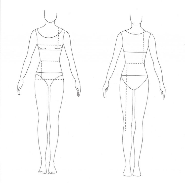 fashion model drawing template