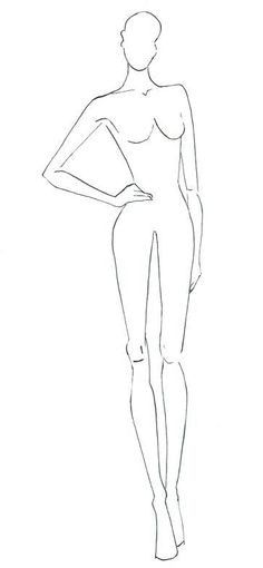 Fashion Model Sketch Template At Paintingvalleycom