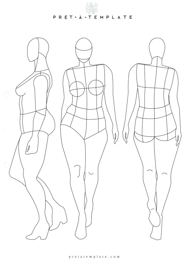 724x1024 Drawn Templates Human Drawing Model Sketch Template Fashion - Fashion Model Sketch Template