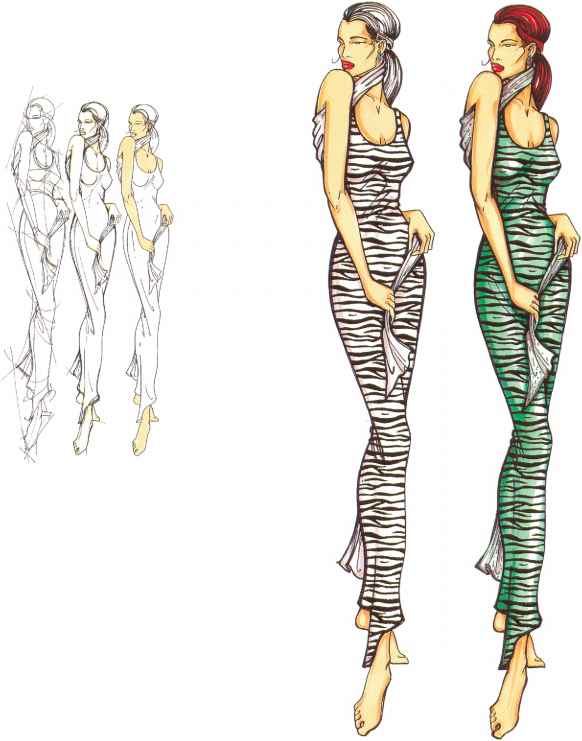 582x741 Fashion Design - Fashion Poses Sketch