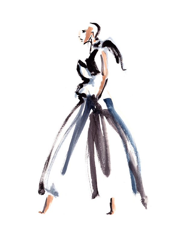 600x818 Live Runway Sketches Danielle Meder - Fashion Runway Sketches