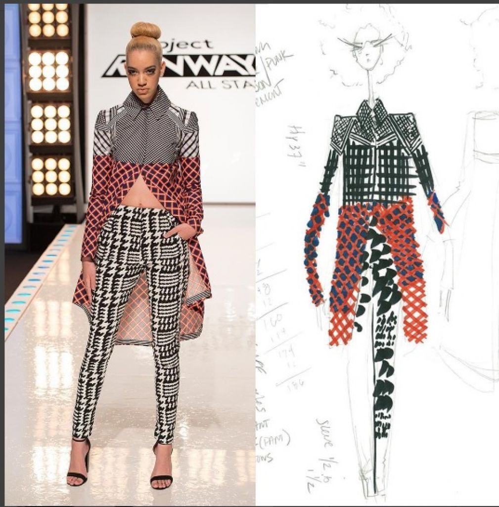 1009x1024 Project Runway Sketches Amp Actual Outfit - Fashion Runway Sketches