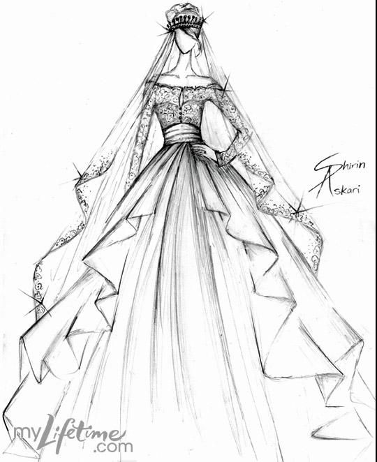 540x662 Shirin Askari Project Runway Royal Wedding Dresses Fashion - Fashion Runway Sketches
