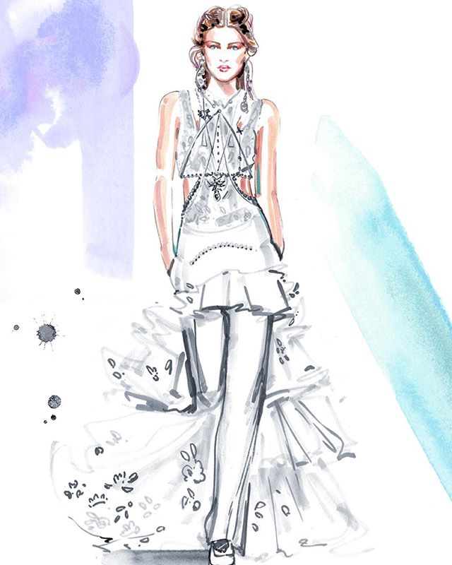 Fashion Runway Sketches at PaintingValley.com | Explore collection of ...