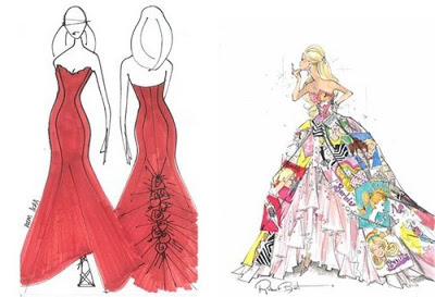 400x273 Sneak Peek Barbie 50th Birthday Fashion Show Sketches Https - Fashion Show Sketches