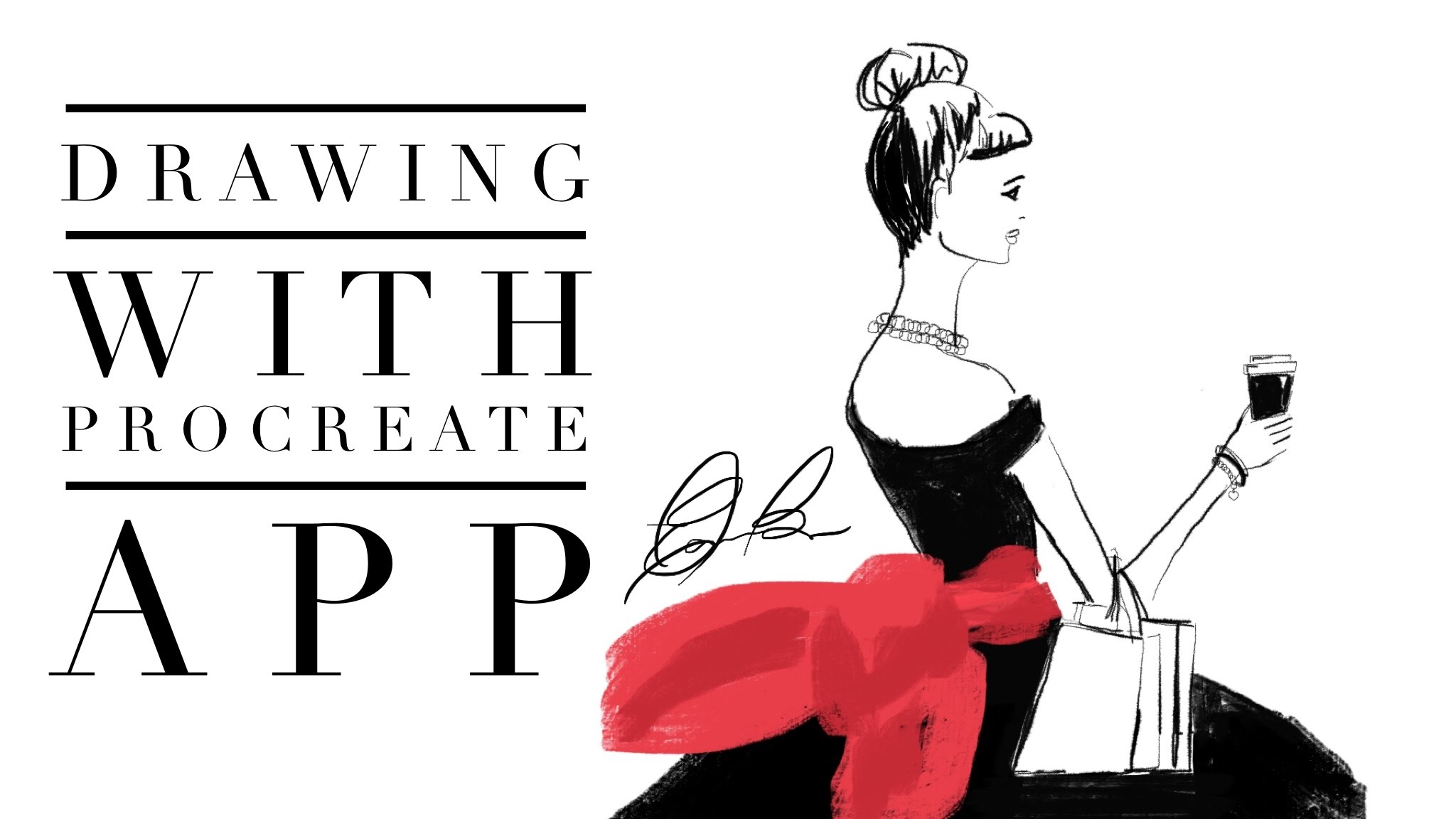 2048x1152 How To Draw In Procreate App Fashion Illustration With Pencil From - Fashion Sketch App