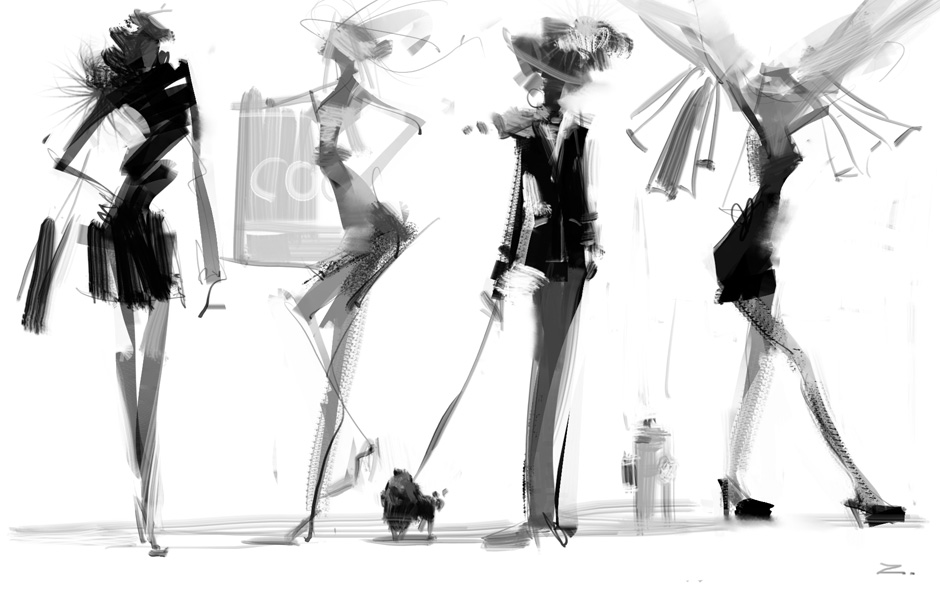 940x590 Fashion Sketch By Zhuzhu - Fashion Sketch Art