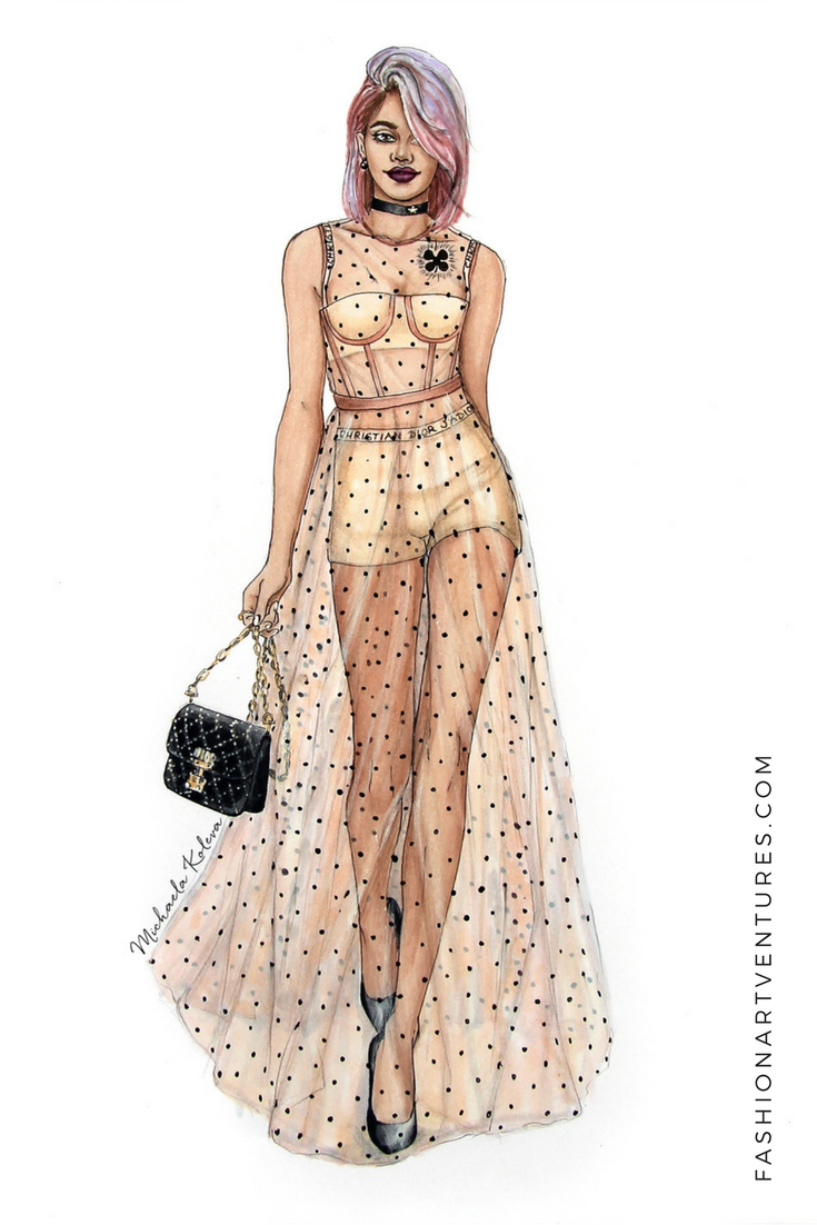 735x1102 Custom Fashion Illustration Illustrations Fashion - Fashion Sketch Artwork