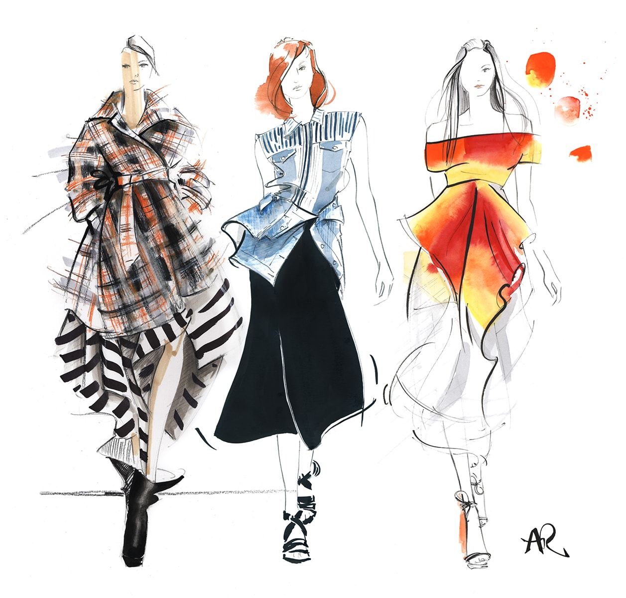 Fashion Sketch Artwork at PaintingValley.com | Explore collection of ...