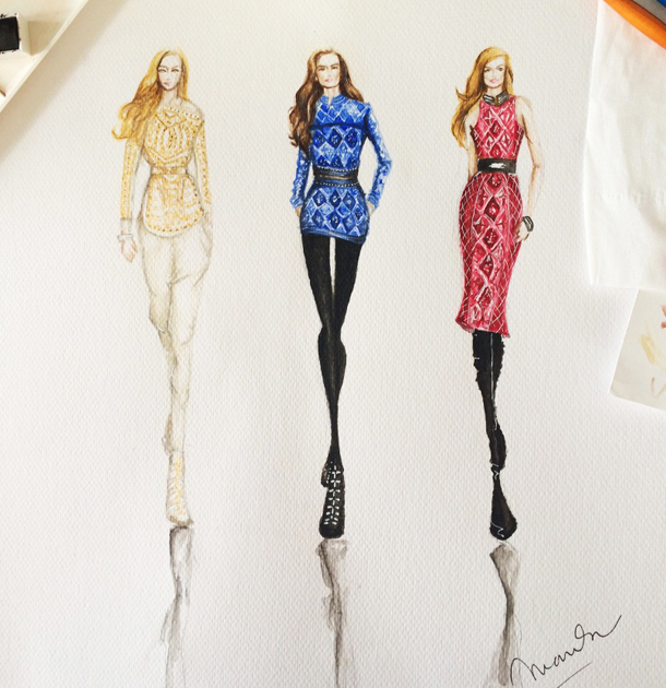 610x630 Learn How To Draw Basic Fashion Figure And Movement Illustration - Fashion Sketch Artwork