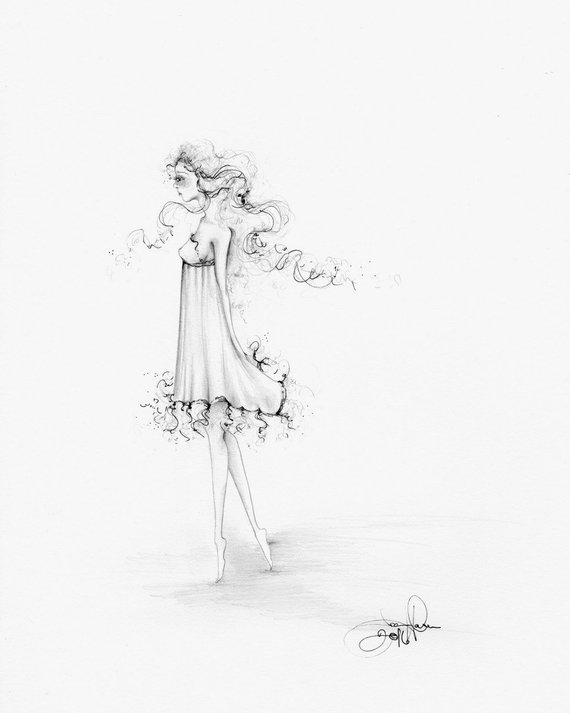 570x713 Original Fashion Illustration Fashion Wall Art Print Of My Etsy - Fashion Sketch Artwork