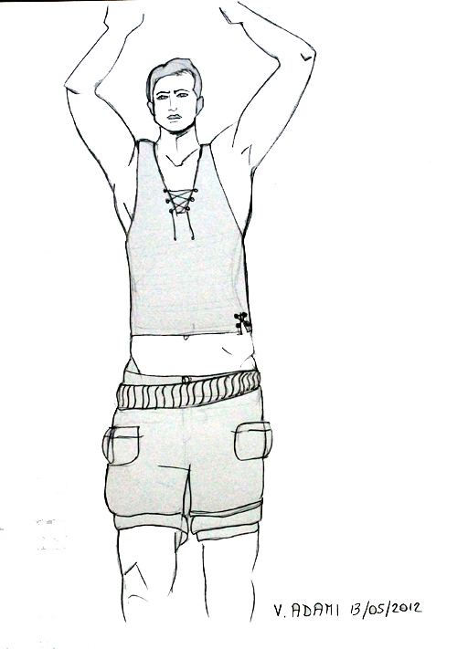 500x711 Fashion Sketches Man 365creativeprojects - Fashion Sketch Base