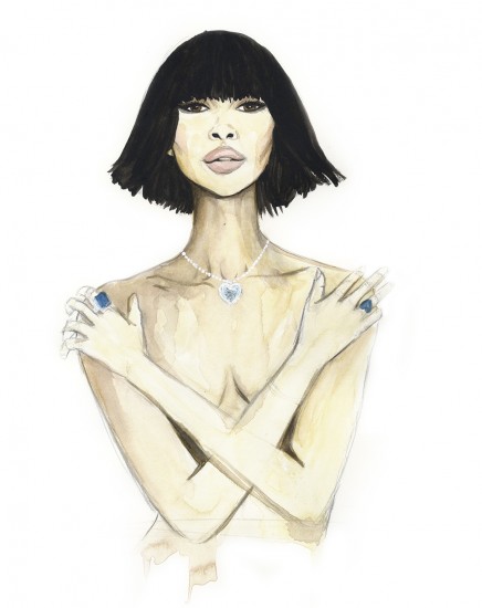 436x550 Class Of 2016 Ba (Hons) Fashion Illustration - Fashion Sketch Face