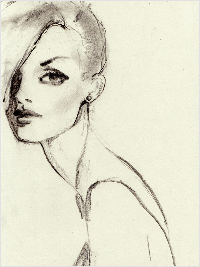 Fashion Sketch Face at PaintingValley.com | Explore collection of ...