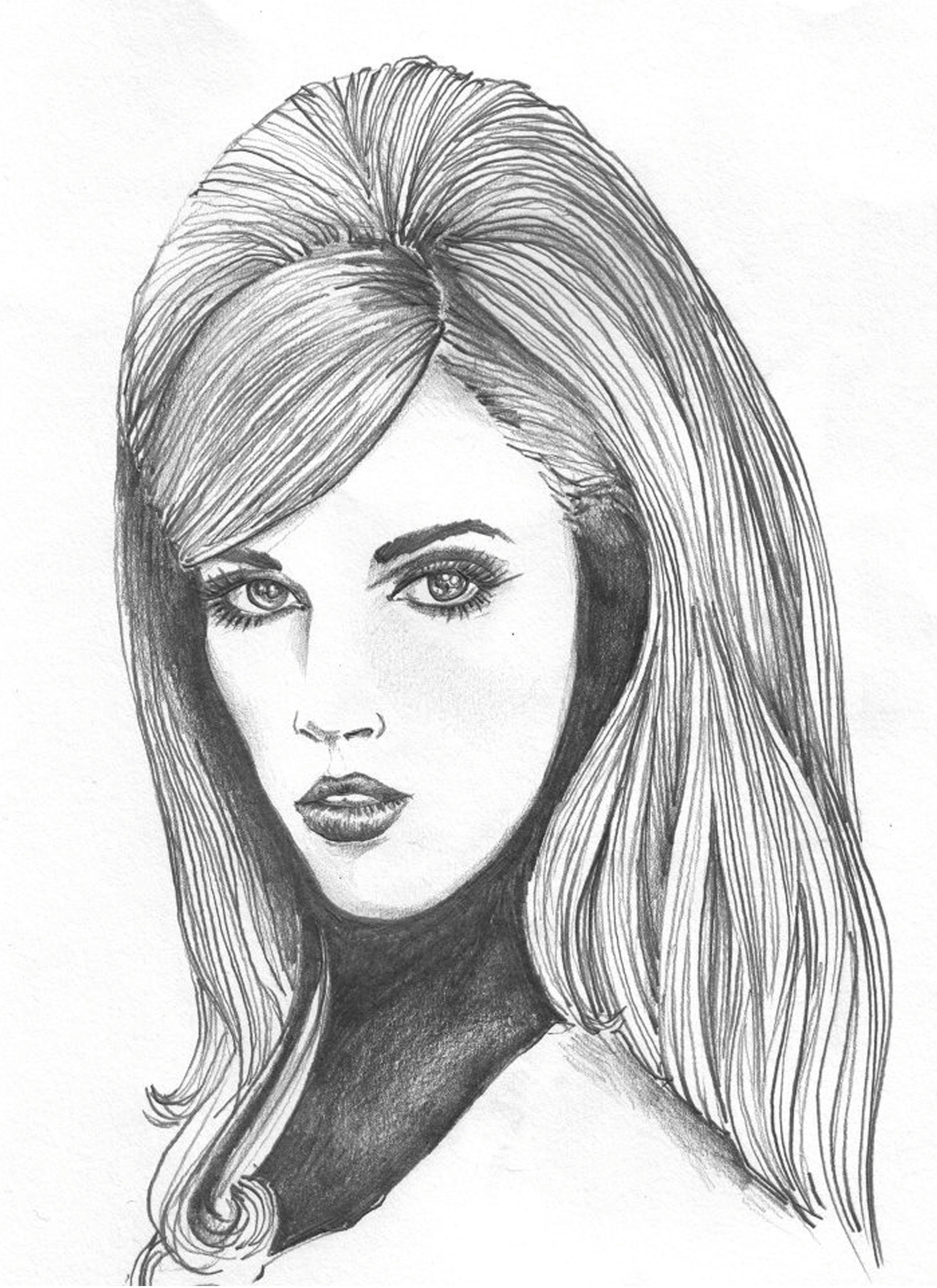 2400x3300 Fashion Illustration Face Templates - Fashion Sketch Face