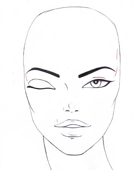 450x579 How To Draw The Eyes I Draw Fashion - Fashion Sketch Face