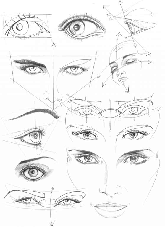 558x765 The Eyes - Fashion Sketch Face