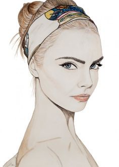 236x332 Fashion Drawing Face - Fashion Sketch Face