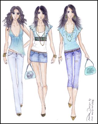 320x404 Fashion Gallery For Anne (31) Denim Collection Fashion Drawings - Fashion Sketch Jeans
