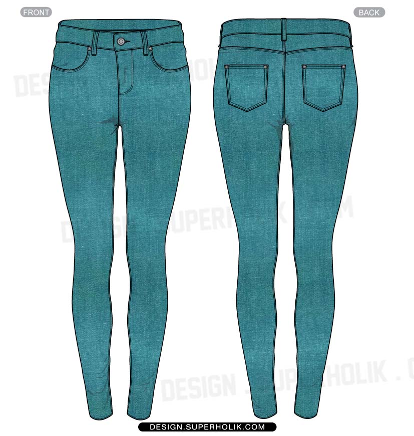 827x870 Fashion Design Templates, Vector Illustrations And Clip Artspants - Fashion Sketch Jeans