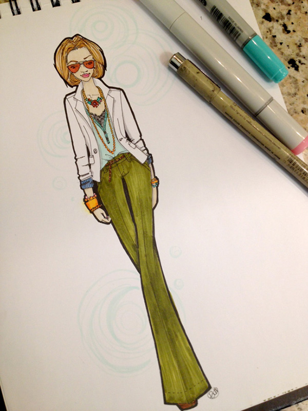 600x800 Hand Illustrations On Behance - Fashion Sketch Markers