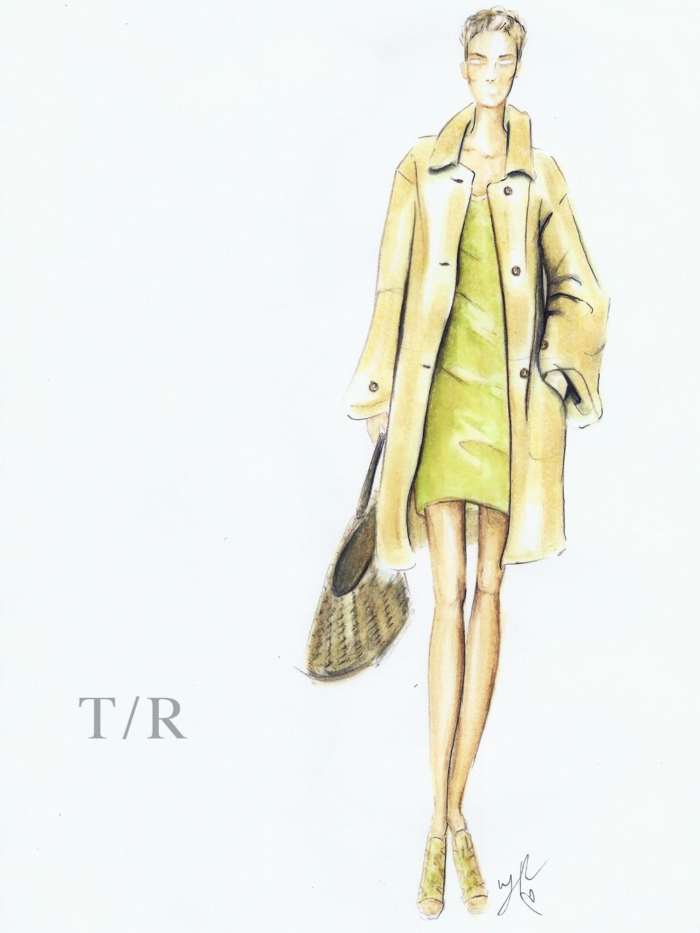 1000x1333 Marker Illustrations - Fashion Sketch Markers