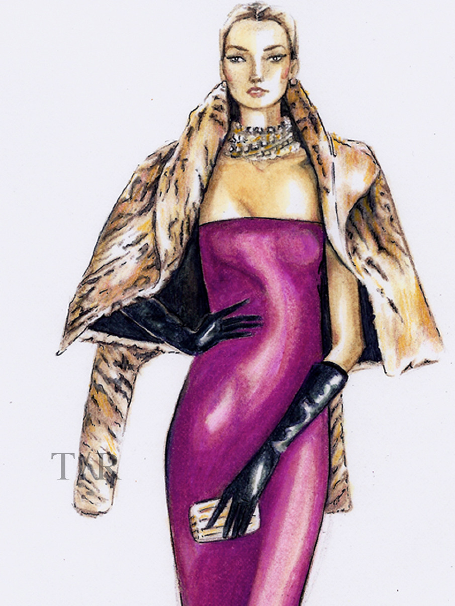 905x1206 Marker Illustrations - Fashion Sketch Markers