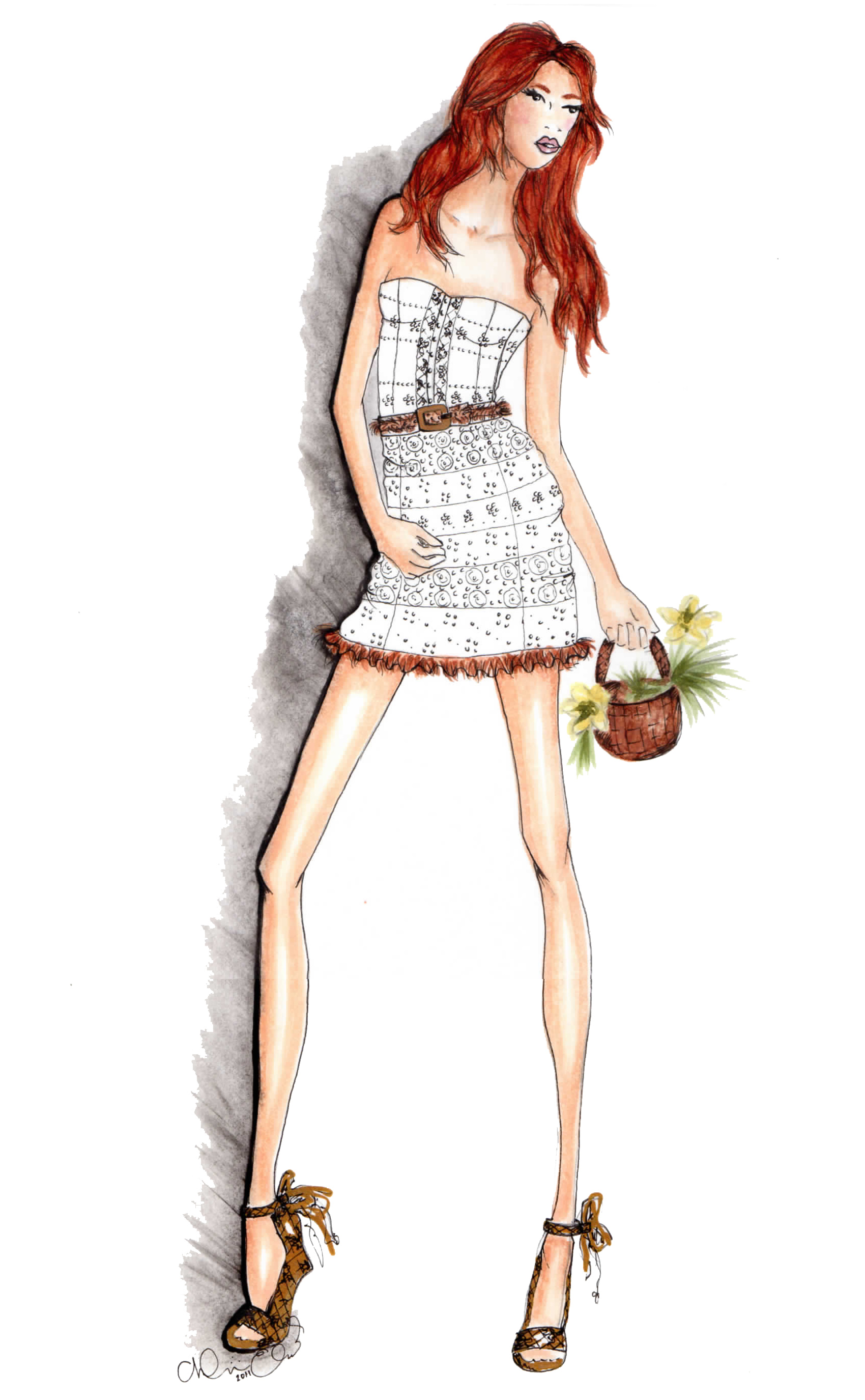 1700x2750 Copic Markers Illustrations La Mode - Fashion Sketch Markers