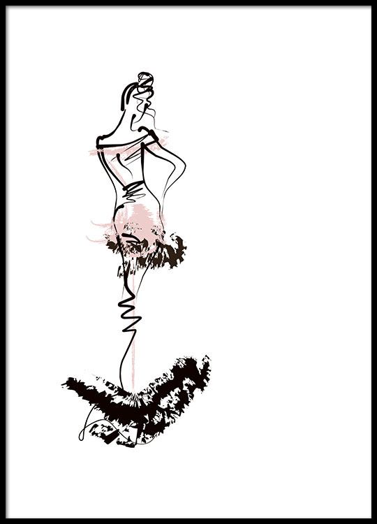 540x750 Illustration With Fashion Motifs, Prints And Posters - Fashion Sketch Posters