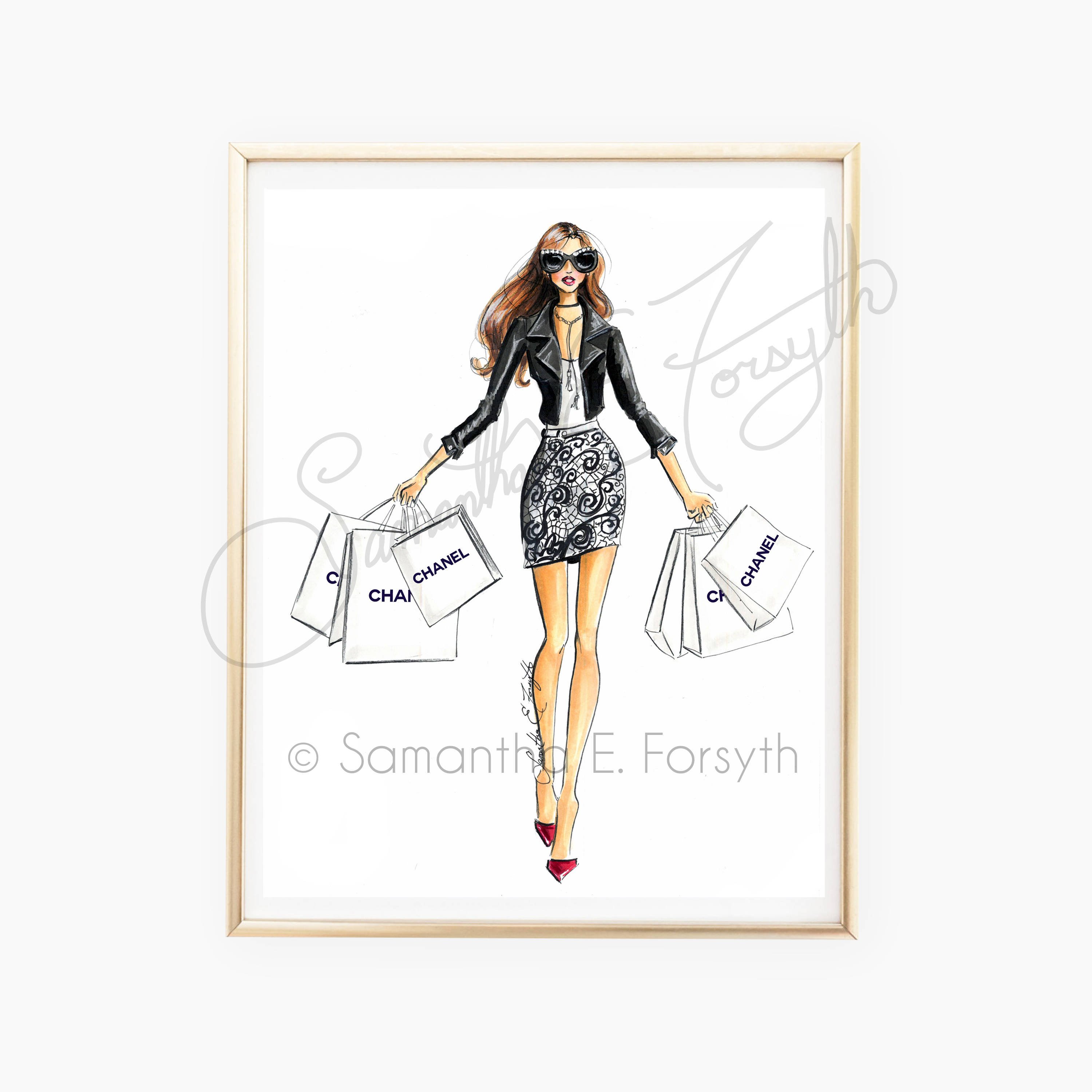 Fashion Sketch Prints at PaintingValley.com | Explore collection of ...